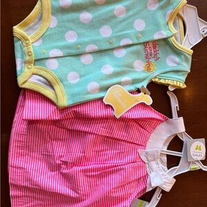 Sunshine Baby Polka Dot and Striped Diaper Cover Set